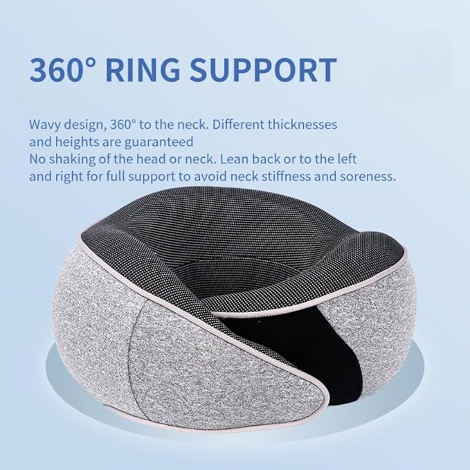 Ultimate Travel Neck Pillow - Adjustable Memory Foam U-Shaped Headrest for Comfort on the Go