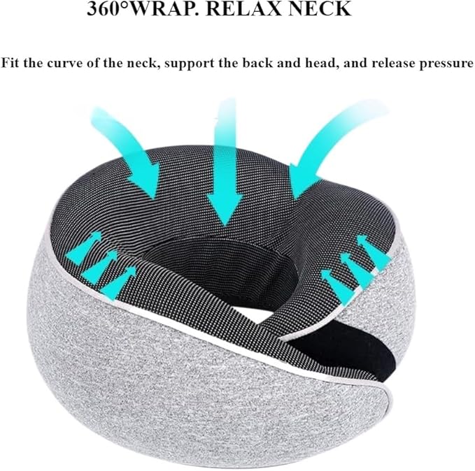 Ultimate Travel Neck Pillow - Adjustable Memory Foam U-Shaped Headrest for Comfort on the Go